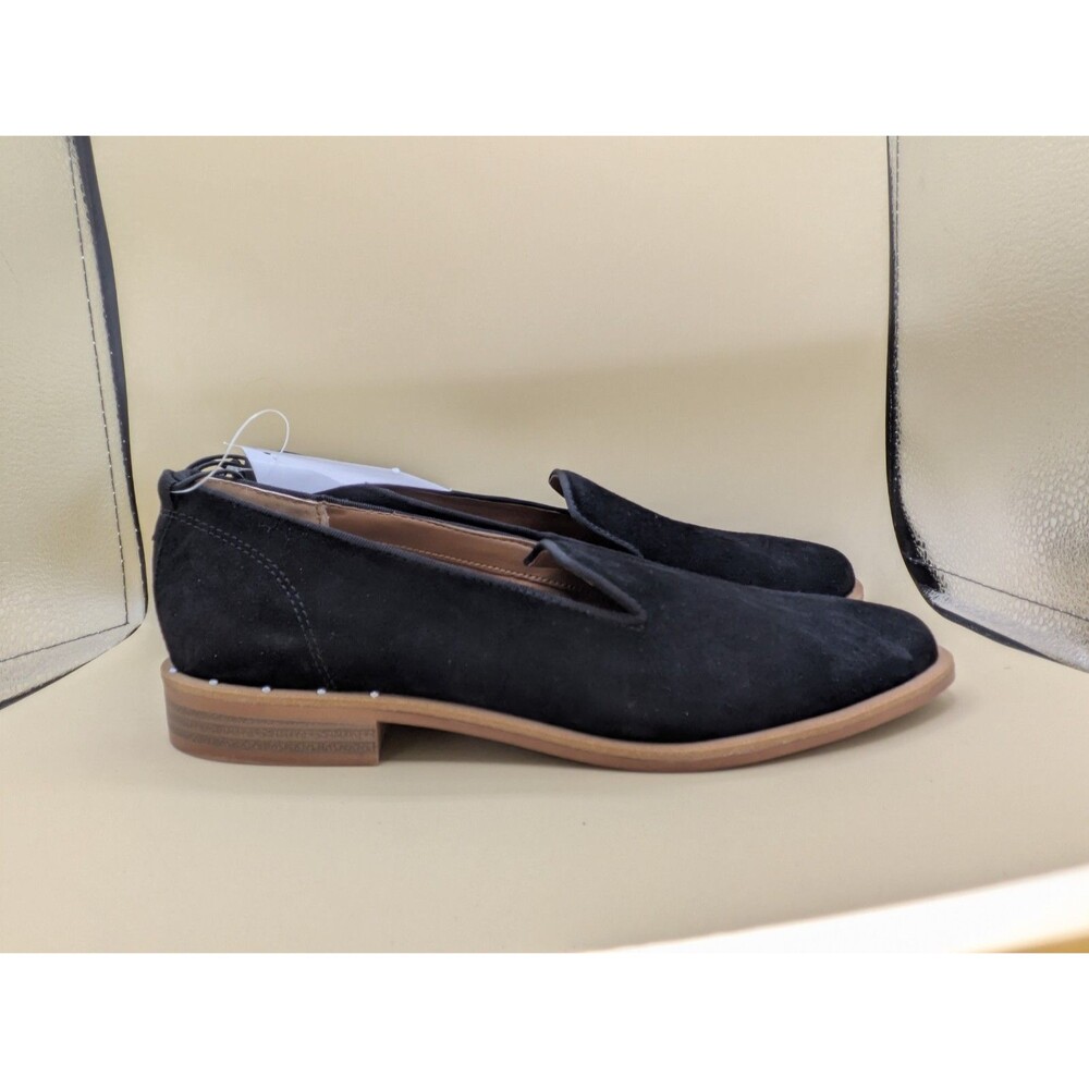 Franco Sarto “Jeena” Loafer Women's Genuine Suede Leather Shoes (Black) NEW SZ 7